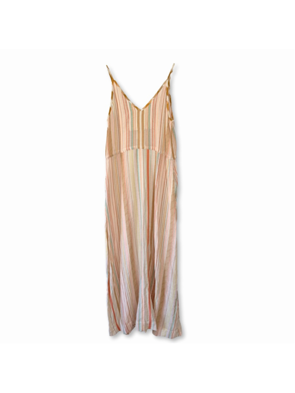 Ace & Jig Dunes Maxi Dress Striped Ray Cotton Women Large Resort Wear - Picture 4 of 14